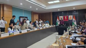 নয়াদিল্লিতে বাংলাদেশ-ভারতের যৌথ ওয়ার্কিং গ্রুপের বৈঠক শুরু ছবিতে নয়াদিল্লিতে বাংলাদেশ-ভারতের যৌথ ওয়ার্কিং গ্রুপের বৈঠক শুরু সংক্রান্ত দৃশ্য