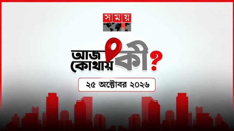 আজ কোথায় কী? (২৫ অক্টোবর ২০২৬) আজ কোথায় কী? (২৫ অক্টোবর ২০২৬)