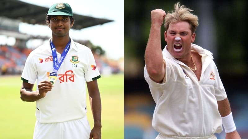 বিরল কীর্তিতে ওয়ার্নের পাশে হাসান বিরল কীর্তিতে ওয়ার্নের পাশে হাসান