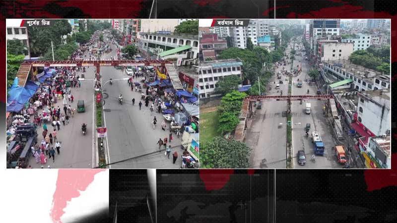 হকার উচ্ছেদের পর চলাচলে স্বস্তি, মিরপুর-১০ নম্বরে নেই চিরচেনা ভোগান্তি হকার উচ্ছেদের পর চলাচলে স্বস্তি, মিরপুর-১০ নম্বরে নেই চিরচেনা ভোগান্তি